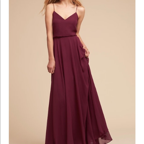 Jenny Yoo BHLDN Inesse dress black cherry - Picture 1 of 2